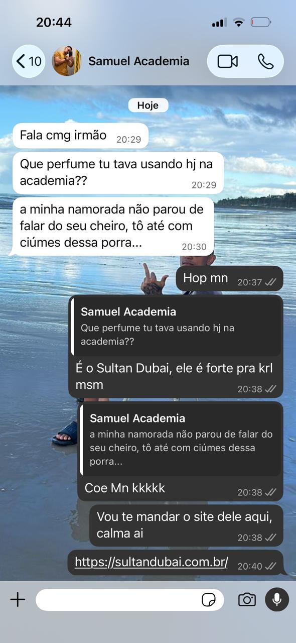 Depoimento sobre o Sultan Dubai usado na academia